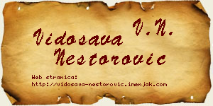 Vidosava Nestorović vizit kartica